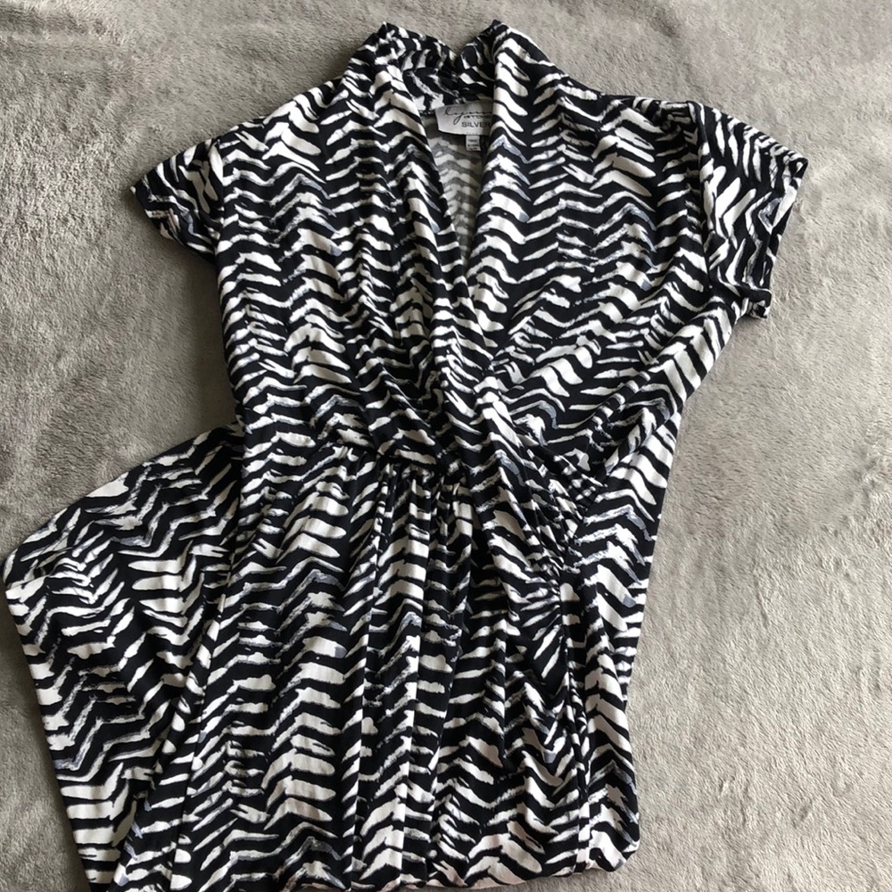 Lynn Ritchie Silver Dress Black White Size XSmall